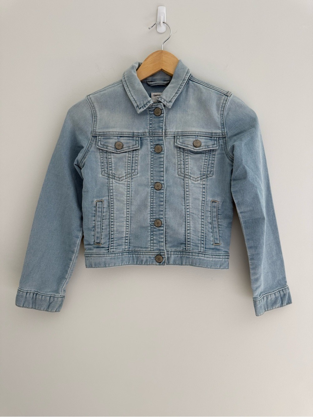 Gap Super Soft Girl Denim Jean Jacket Light Wash Size Large - Picture 13 of 13